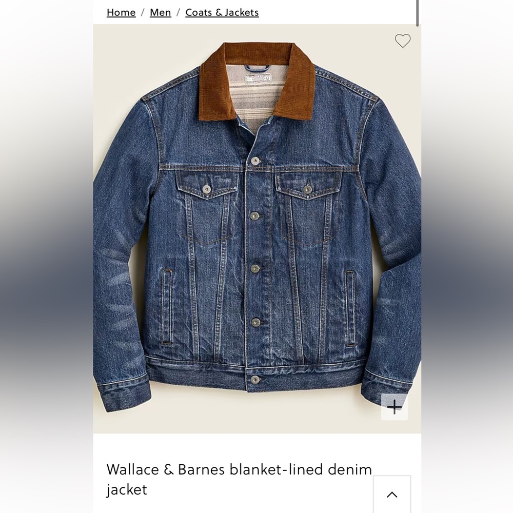 J.Crew Wallace and Barnes Blanket lined Denim Jacket